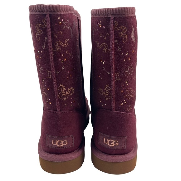 Ugg Wild Grape Classic Zodiac Short Suede Boots Women’s Size 6 Cozy Warm Classic - Picture 10 of 14